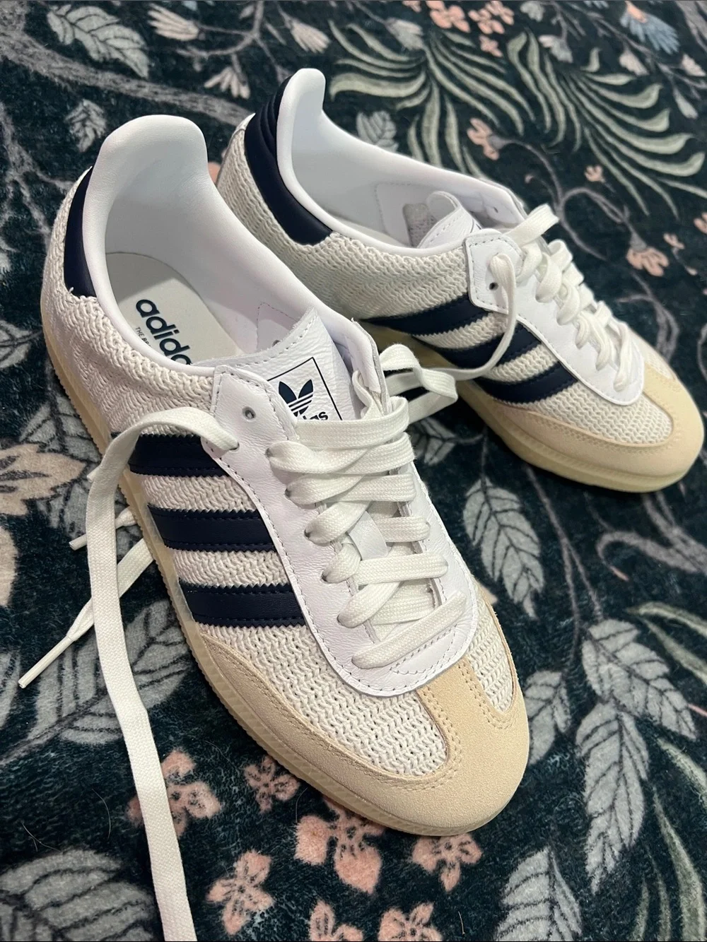 Adidas Samba OG Cardboard JH5633 Size 7.5 Cloud White Night Indigo Cream White